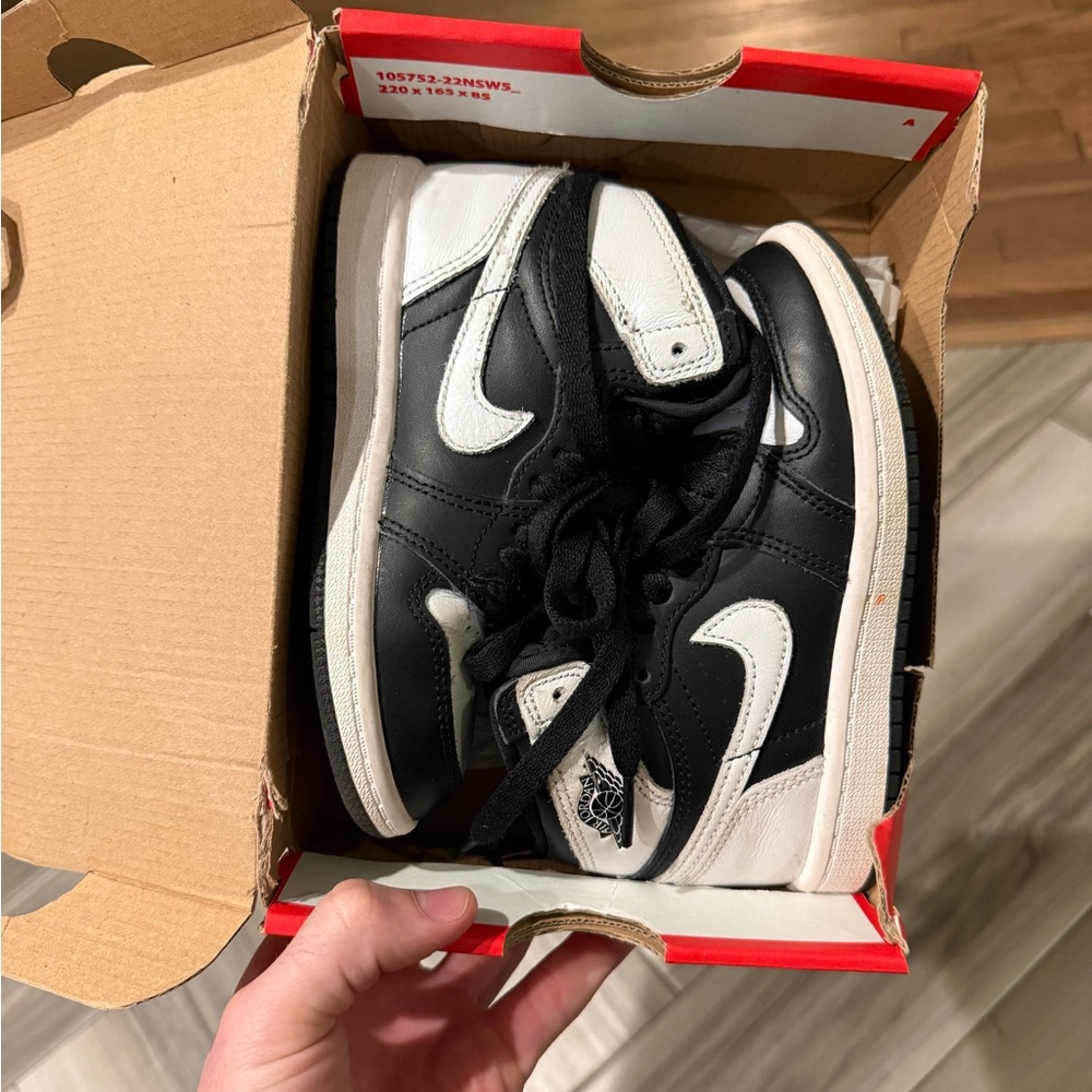 Jordan 1 High Boys Black/White